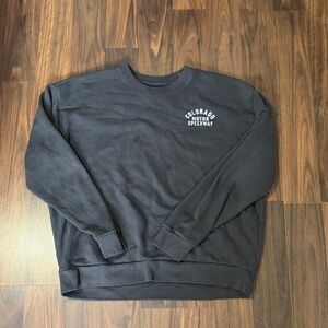Hollister Black Crewneck Sweatshirt with White Chest Logo